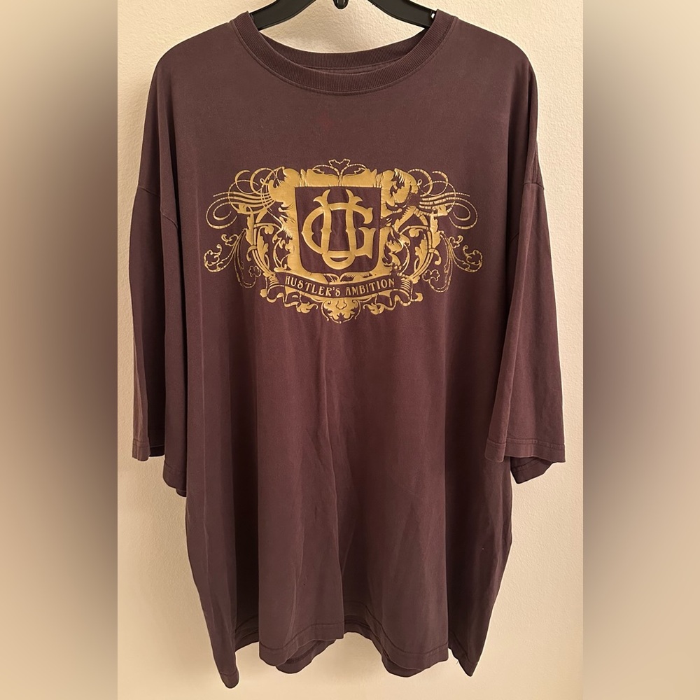 Vintage G-Unit Heavyweight Shirt Men 3-XL Brown/Gold  50 Cent Hip Hop Rap SS Tee
